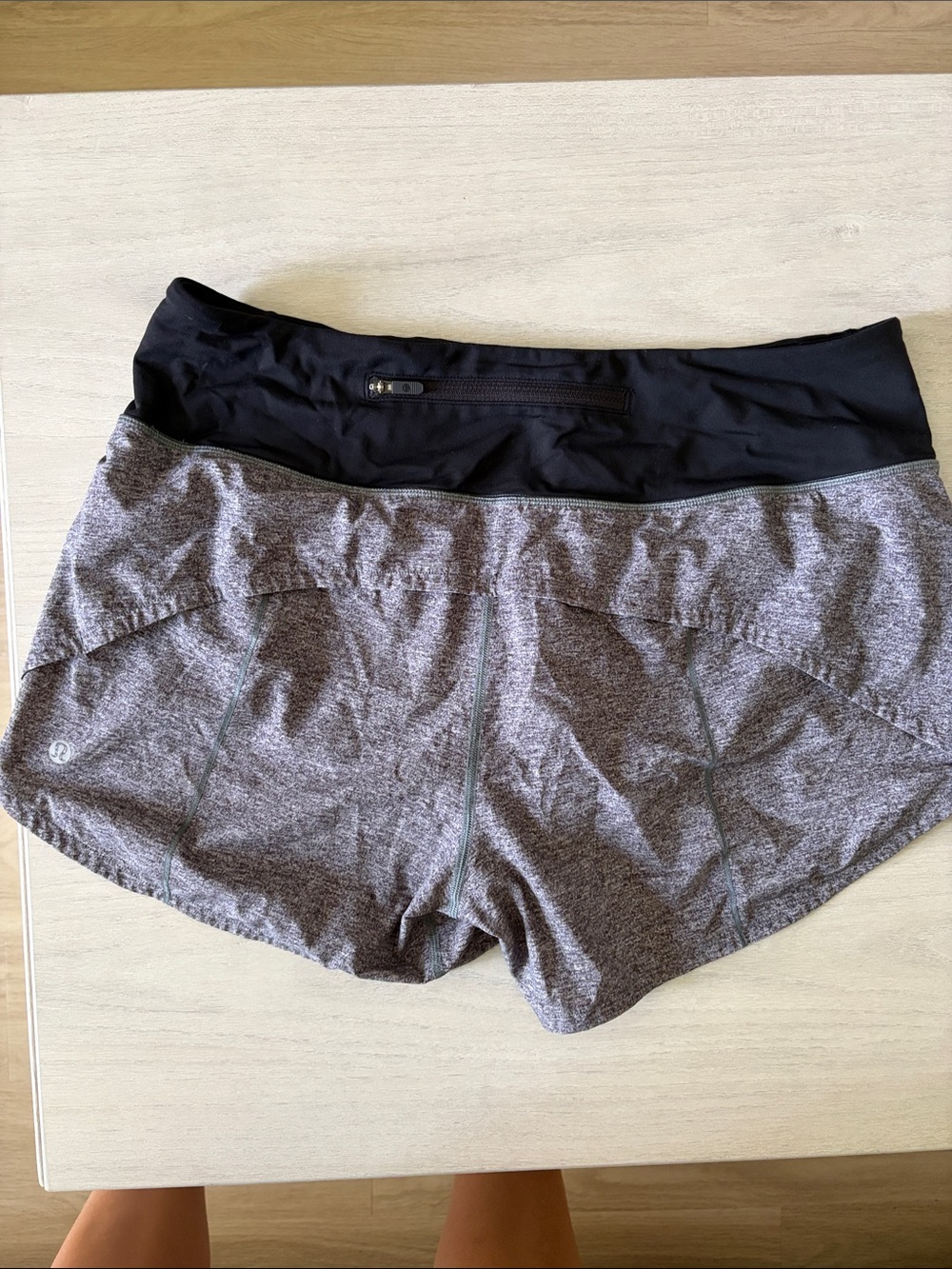 lululemon athletica Gray and Black Athletic Shorts